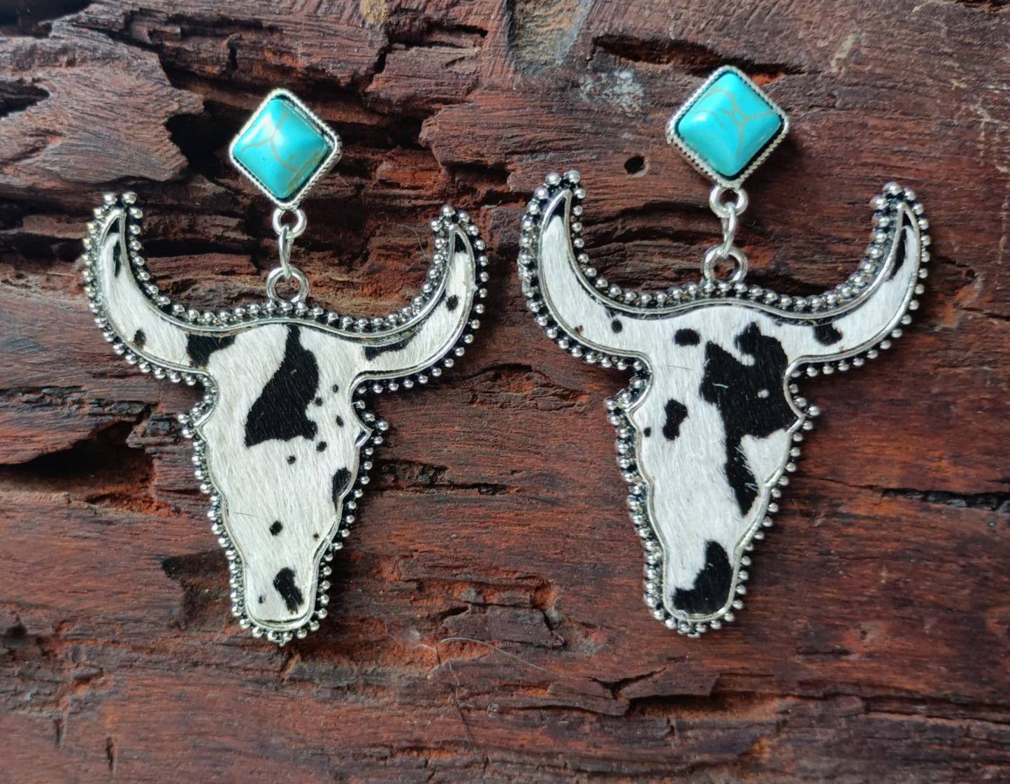 Speckled Longhorn Earrings