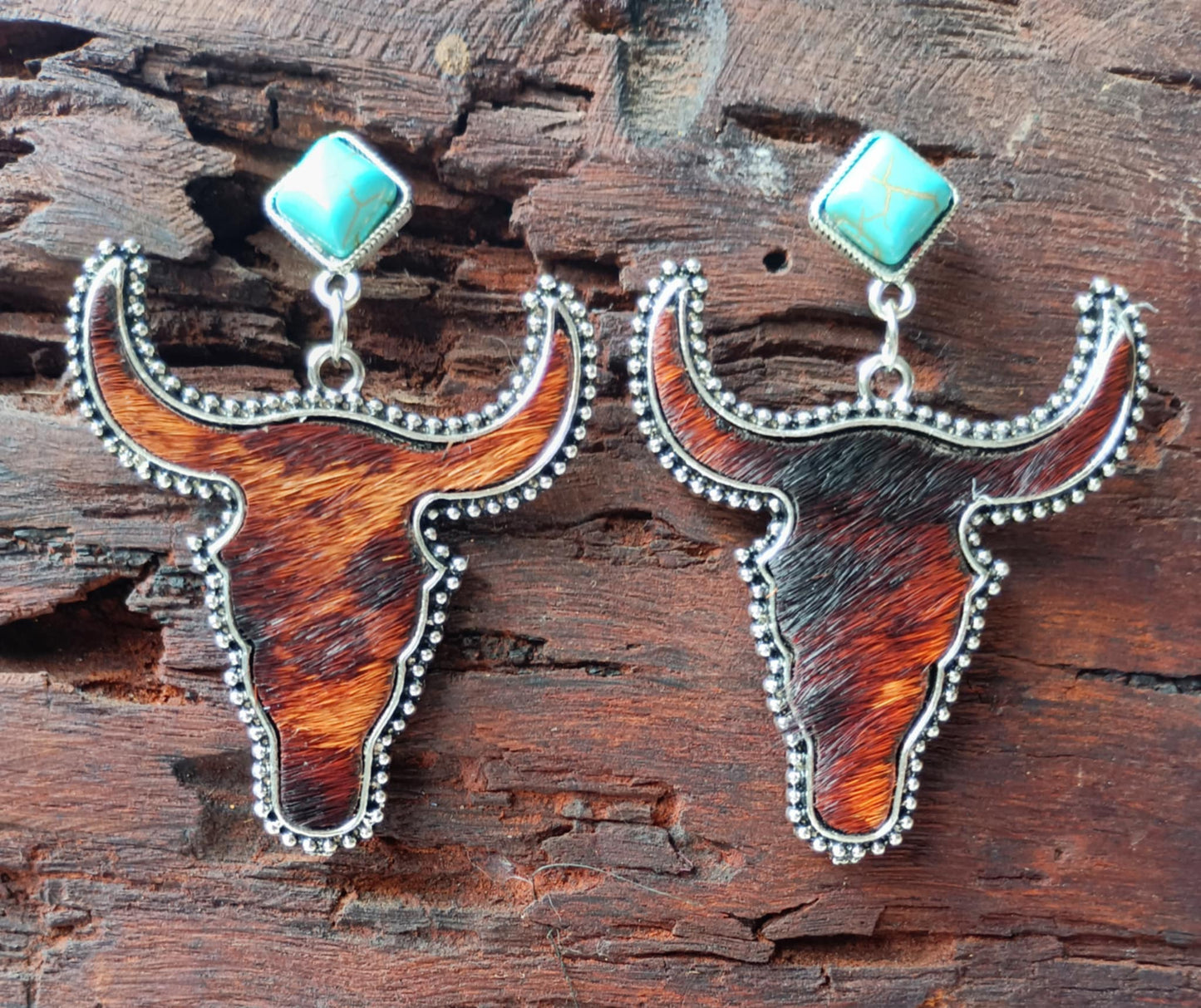 Brindle Longhorn Earrings