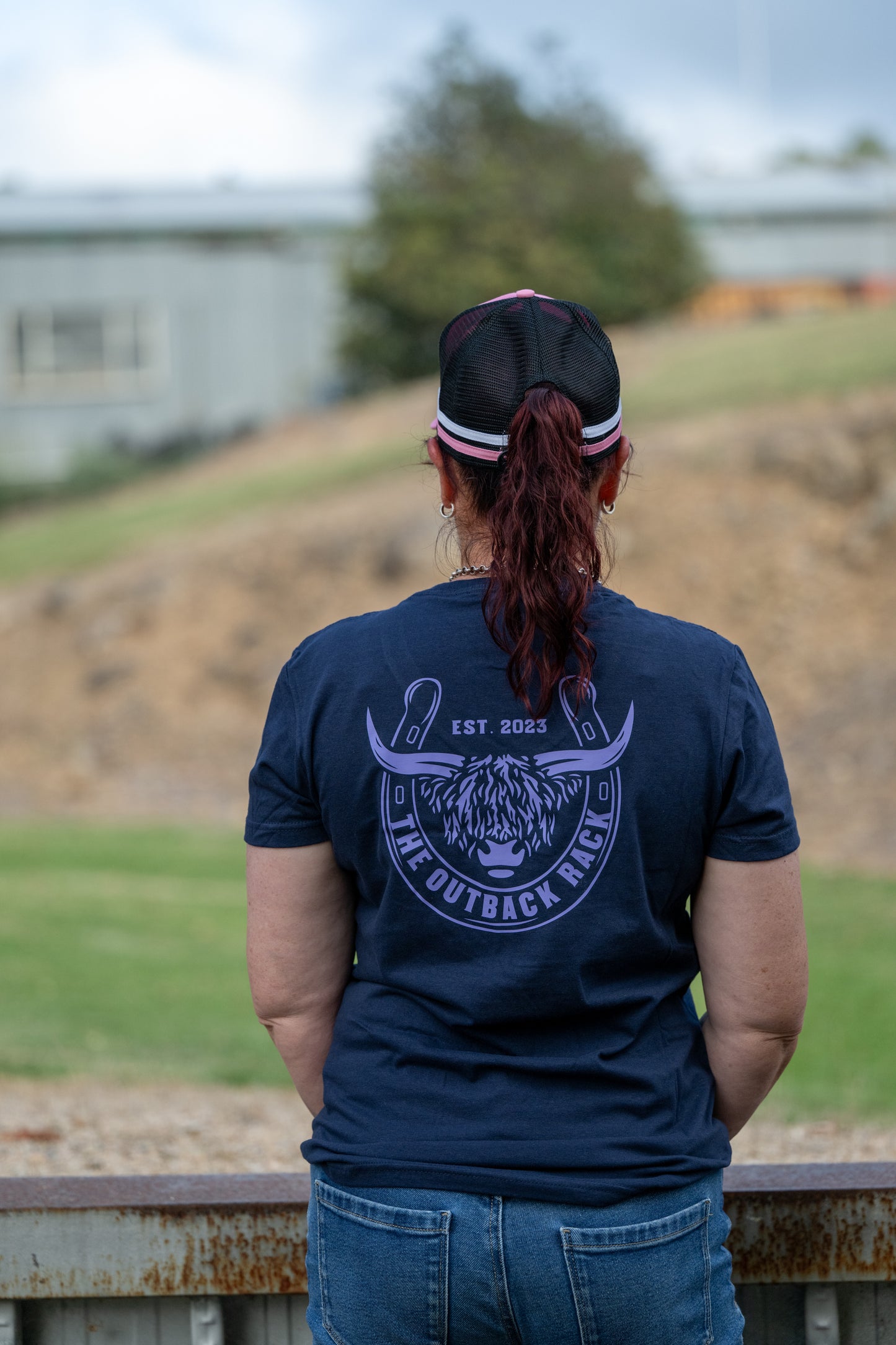 Women's Classic V-Neck T-Shirt - Navy/Purple