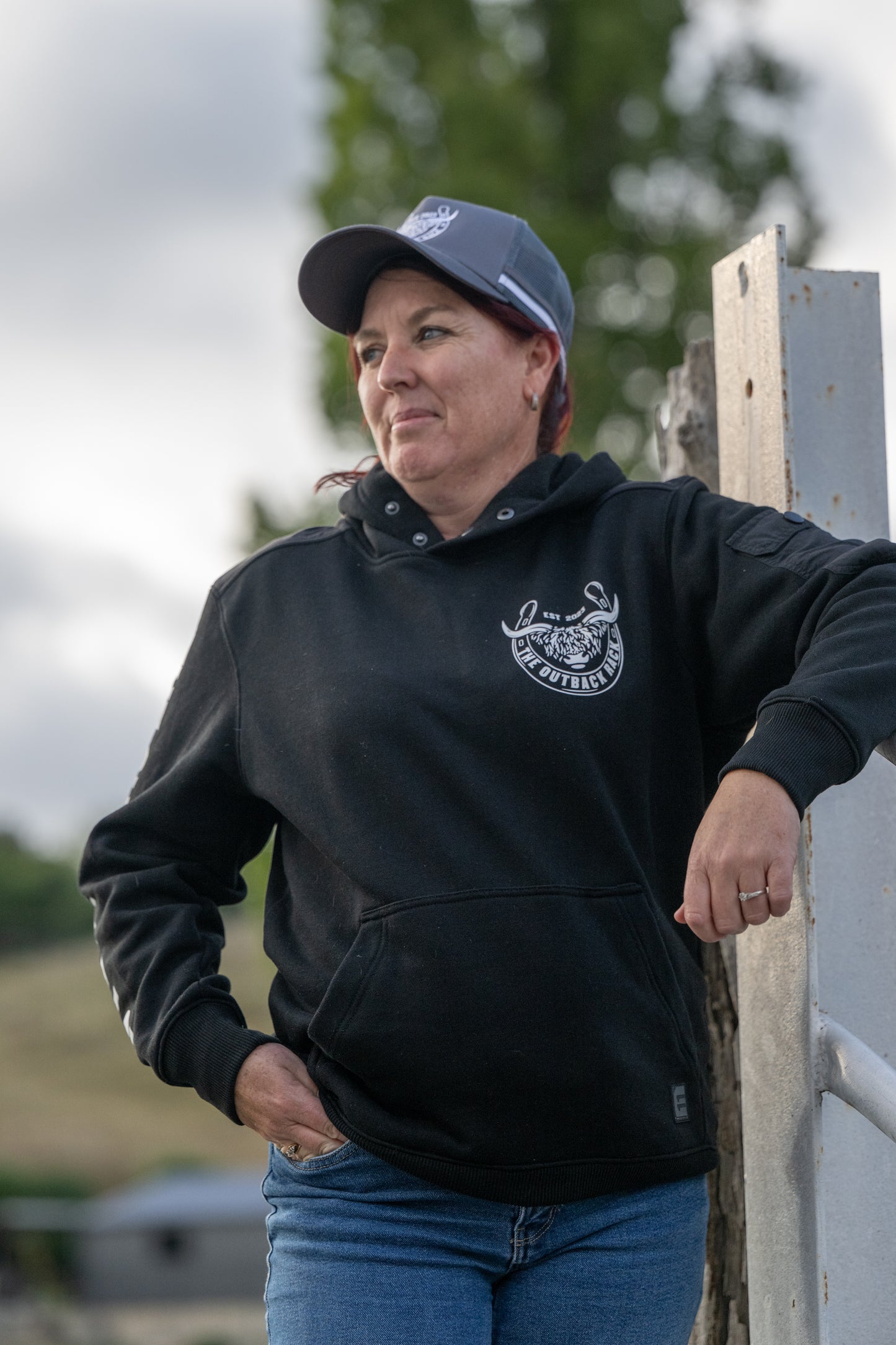Women's Utility Hoodie - Black/White