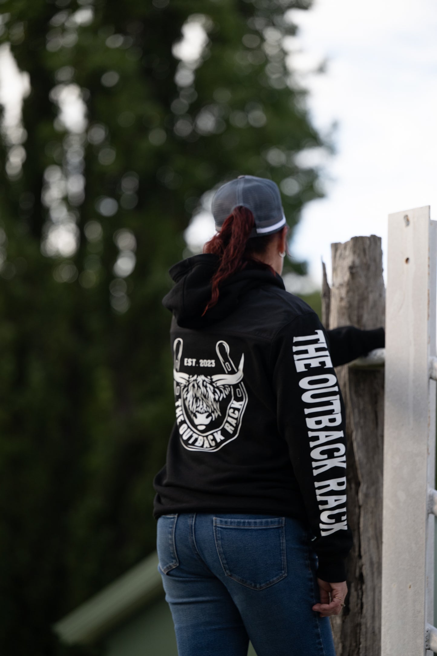 Women's Utility Hoodie - Black/White