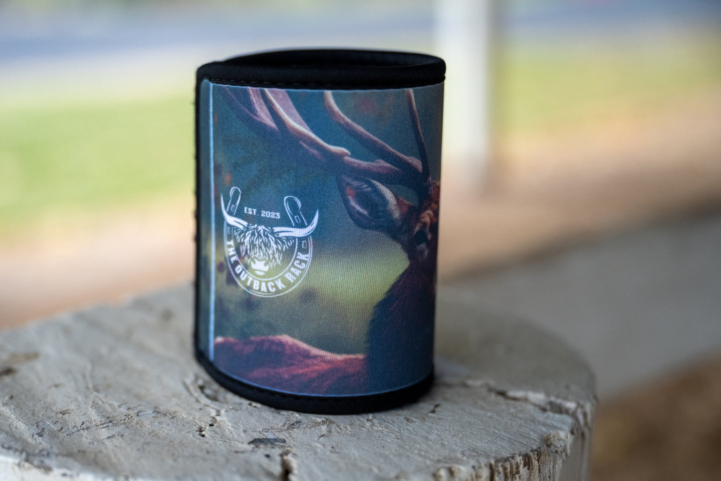 Open Bottom Stubby Holder - Stag Deer