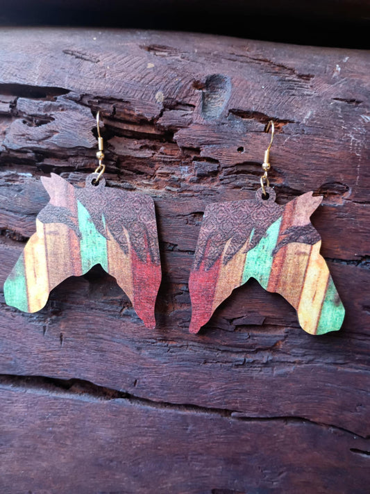 Rasta Horse Earrings