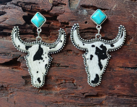 Speckled Longhorn Earrings