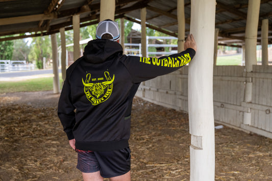 Premium Fleece Work Hoodie - Black/Neon Yellow