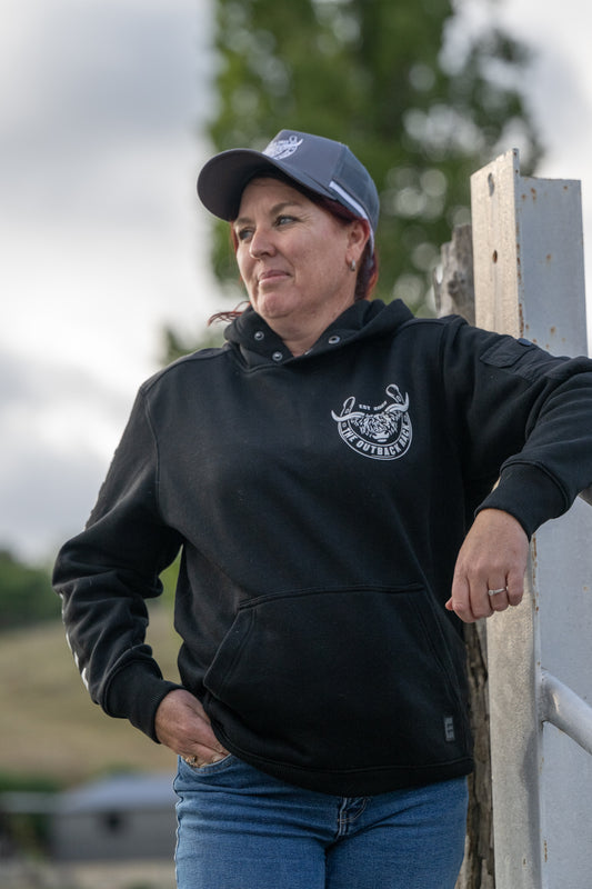 Women's Utility Hoodie - Black/White