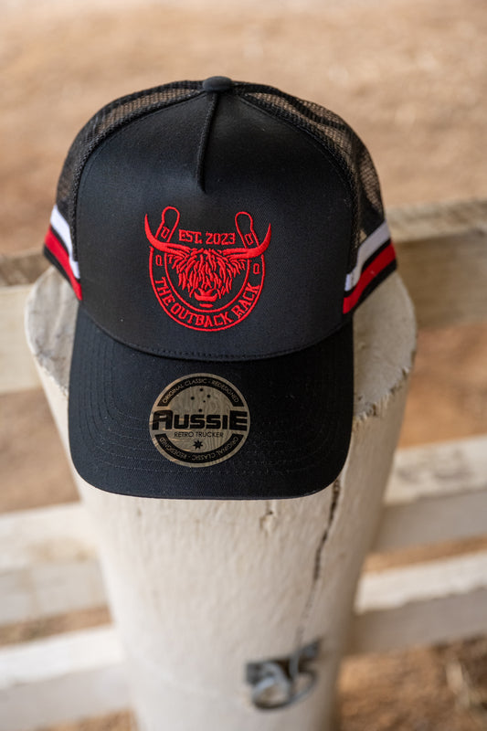 Aussie Retro Trucker Cap - Black