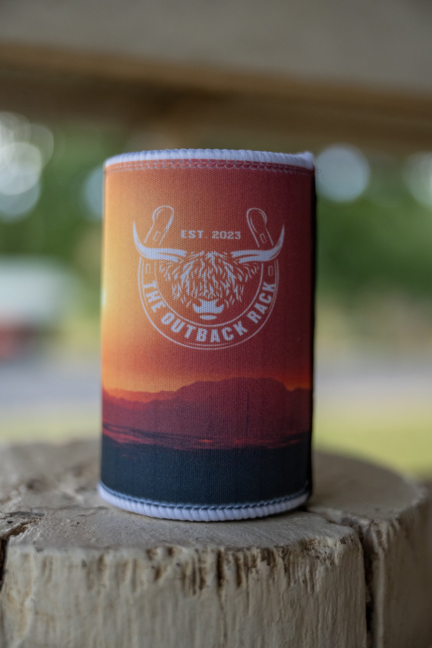Stubby Holder - Sunset Cowgirl